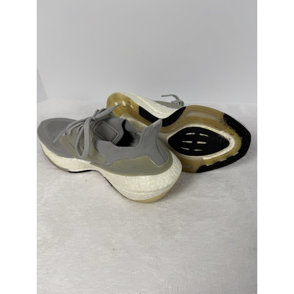 Adidas Ultraboost 20 Gray Knit Running Shoes Boost Sole Womens Sneakers - Picture 7 of 7